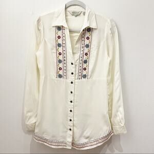 Roper Ivory Embroidered Blouse